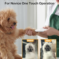 HKM-7332797 Cordless Electric Dog Paw Trimmer for Small Pets - Low Noise Grooming Clippers for Face, Eyes, Ears, and Rump