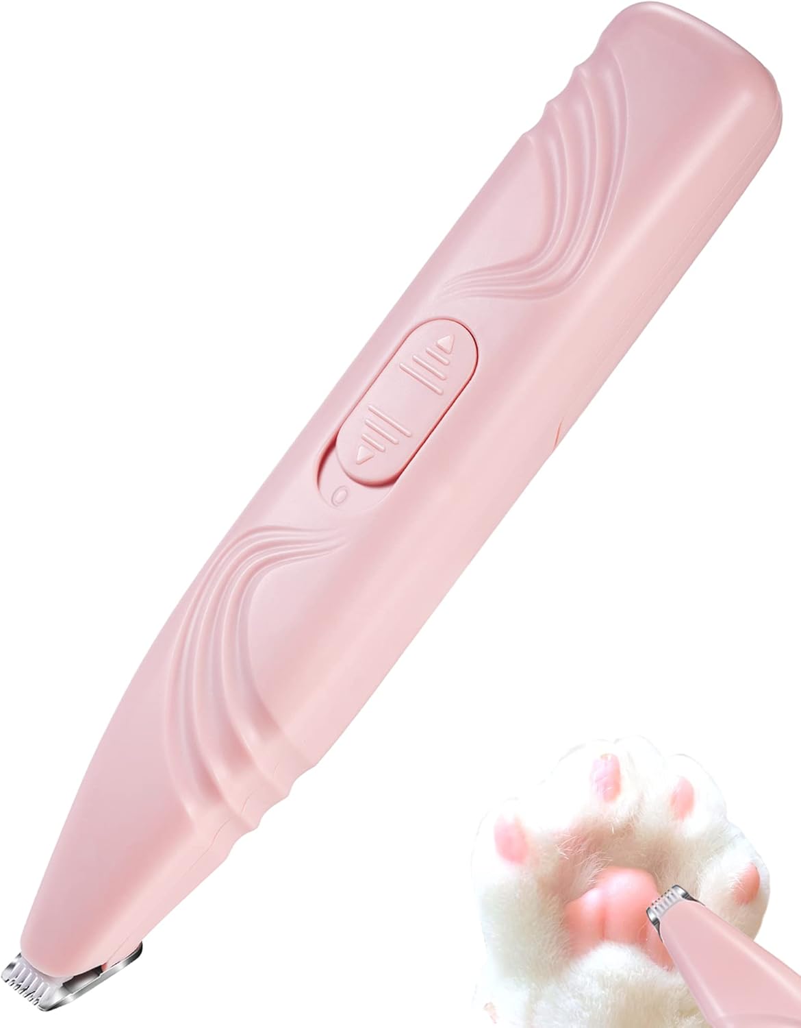 HKM-7332797 Cordless Electric Dog Paw Trimmer for Small Pets - Low Noise Grooming Clippers for Face, Eyes, Ears, and Rump