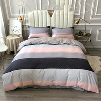HKM-733523 Cotton Geometric Pattern 4-Piece Bedding Set for 1.8m Bed 200x230 cm