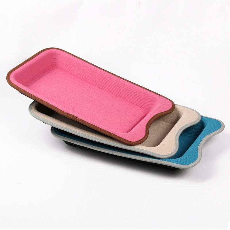 HKM-7335485 Durable Square Cat Scratching Board with Non-Slip Base and Catnip Included