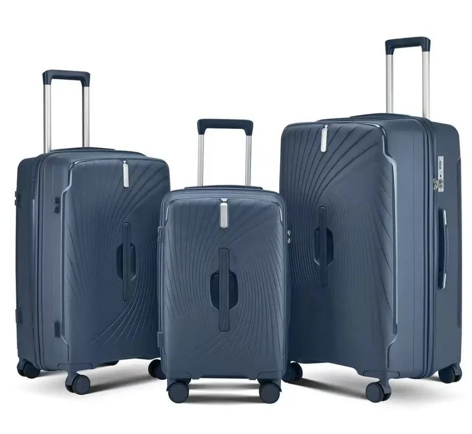 HKM-733587 Lightweight Durable Travel Suitcase with 4-Wheel Design for Effortless Mobility