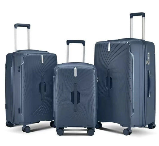 HKM-733587 Lightweight Durable Travel Suitcase with 4-Wheel Design for Effortless Mobility