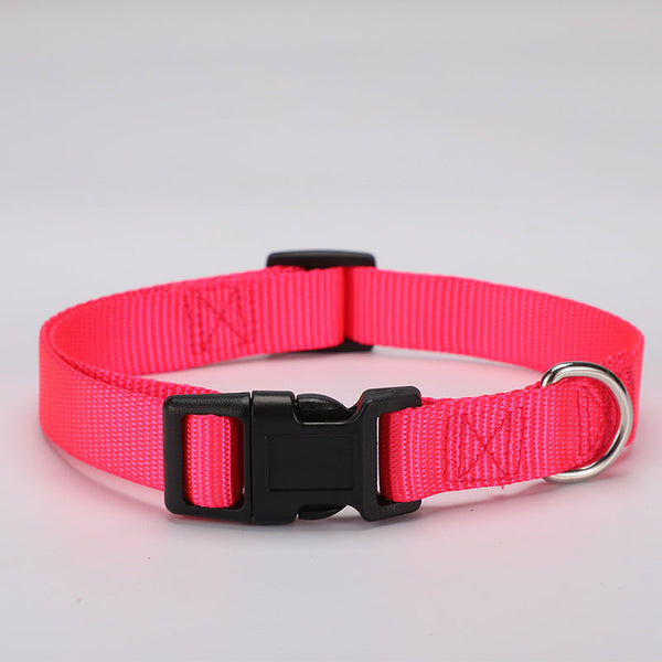 HKM-7337277 Adjustable Polyester Dog Collar in Multiple Colors and Sizes