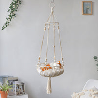 HKM-7339325 Woven Cotton Rope Hanging Cat Litter Basket with Various Sizes and Styles