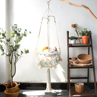 HKM-7339325 Woven Cotton Rope Hanging Cat Litter Basket with Various Sizes and Styles