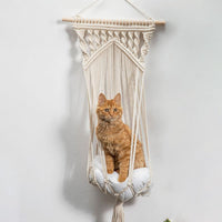 HKM-7339325 Woven Cotton Rope Hanging Cat Litter Basket with Various Sizes and Styles