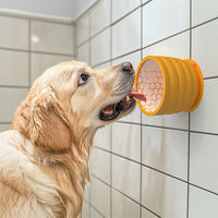 HKM-7340093 Non-Slip Silicone Slow Feed Pet Bowls in Yellow and Green - Available in Small and Large Sizes