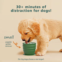 HKM-7340093 Non-Slip Silicone Slow Feed Pet Bowls in Yellow and Green - Available in Small and Large Sizes