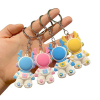 HKM-734035 Space Dragon Astronaut Keychain - Cute PVC Bag Charm Accessory for Kids and Adults