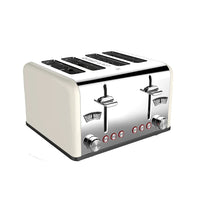 HKM-734099 4-Slice Toaster with Visible Window and Sandwich Setting, Electric Pop-Up Bread Toaster