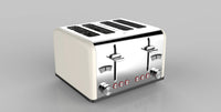 HKM-734099 4-Slice Toaster with Visible Window and Sandwich Setting, Electric Pop-Up Bread Toaster