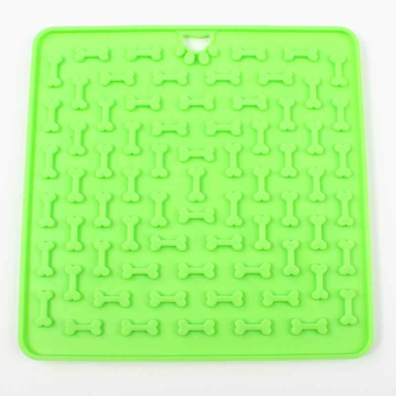 HKM-7341245 Silicone Licking Mat for Dogs - Pet Slow Feeder Safe Edible Material, Multiple Colors Available