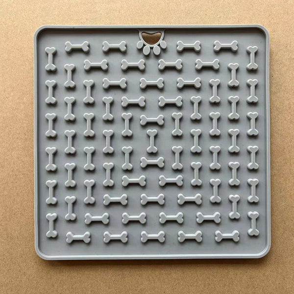 HKM-7341245 Silicone Licking Mat for Dogs - Pet Slow Feeder Safe Edible Material, Multiple Colors Available