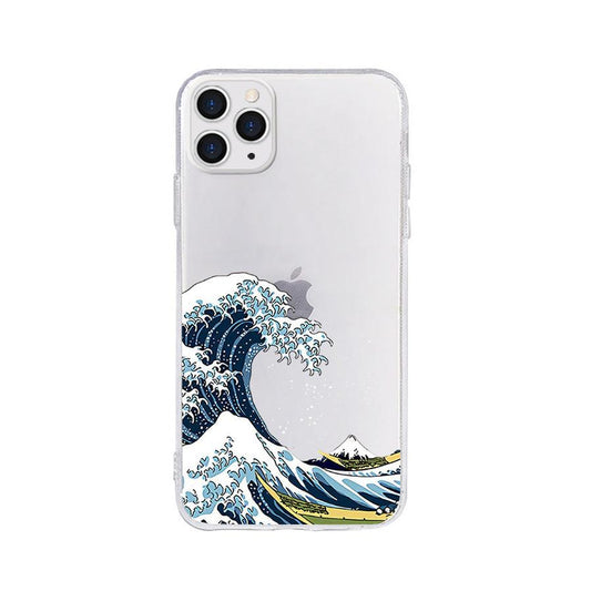 HKM-734227 Abstract Line Wave Clear Phone Case for Huawei - Protective Shell in Multiple Styles