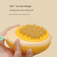 HKM-7342525 Pet Hair Removal Comb for Cats and Dogs - Silicone and Needle Comb Disc, Compact Size