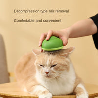 HKM-7342525 Pet Hair Removal Comb for Cats and Dogs - Silicone and Needle Comb Disc, Compact Size