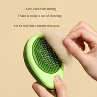 HKM-7342525 Pet Hair Removal Comb for Cats and Dogs - Silicone and Needle Comb Disc, Compact Size
