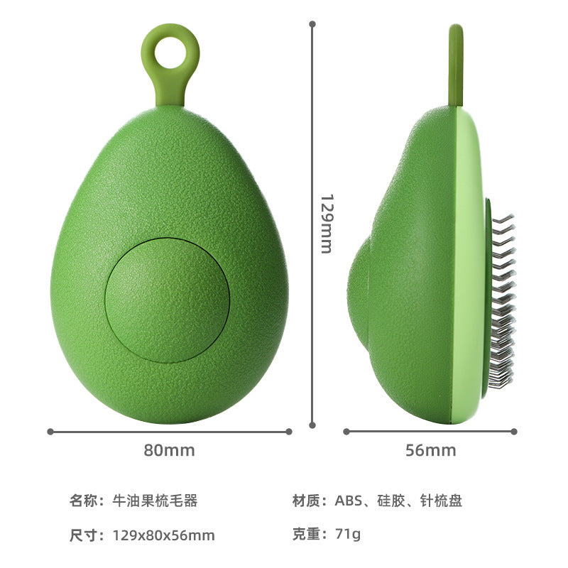 HKM-7342525 Pet Hair Removal Comb for Cats and Dogs - Silicone and Needle Comb Disc, Compact Size