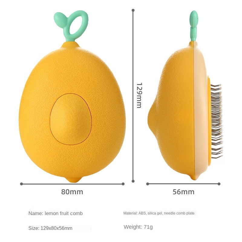 HKM-7342525 Pet Hair Removal Comb for Cats and Dogs - Silicone and Needle Comb Disc, Compact Size