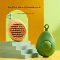 HKM-7342525 Pet Hair Removal Comb for Cats and Dogs - Silicone and Needle Comb Disc, Compact Size
