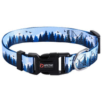 HKM-7343037 Adjustable Nylon Pet Collar with Digital Printing Design