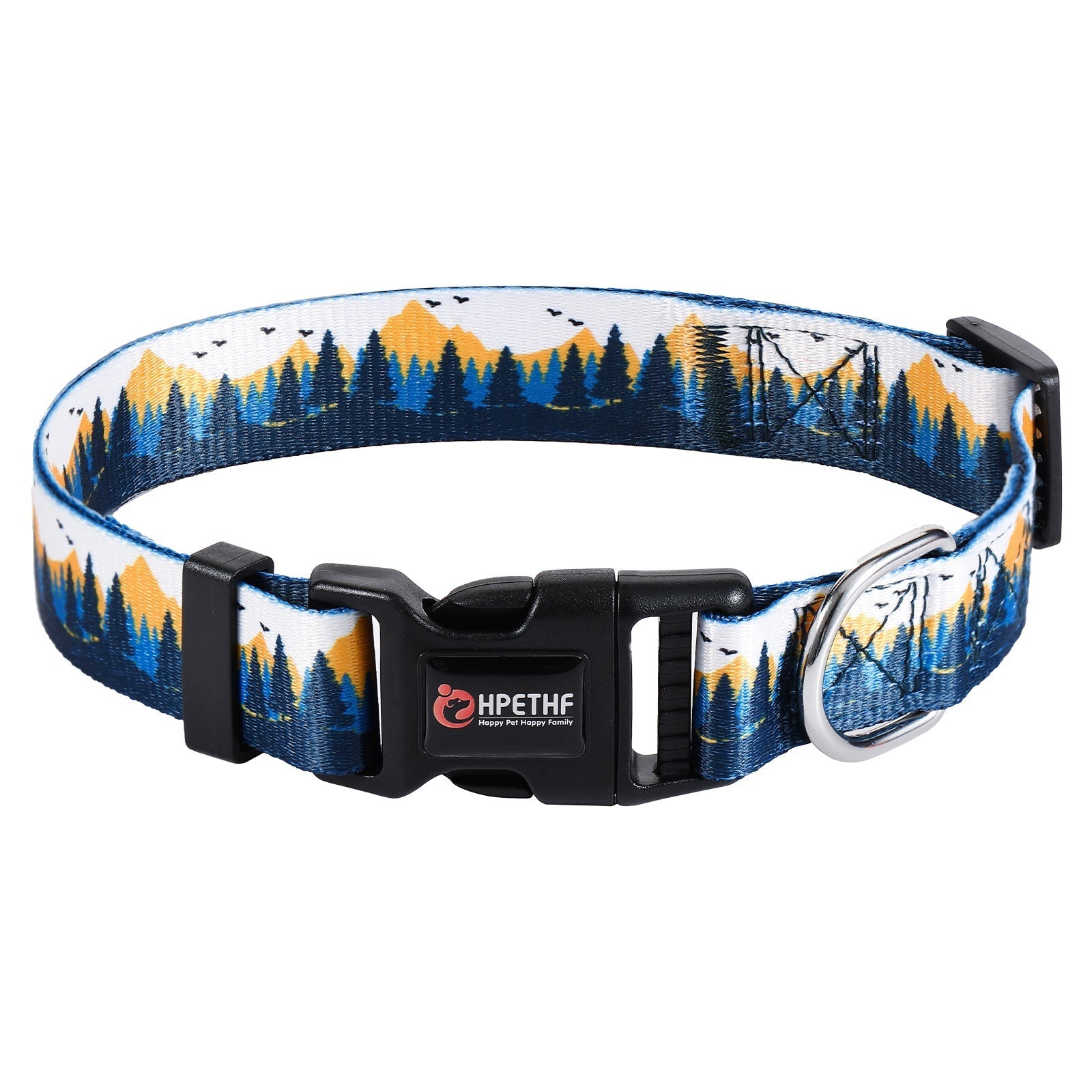 HKM-7343037 Adjustable Nylon Pet Collar with Digital Printing Design