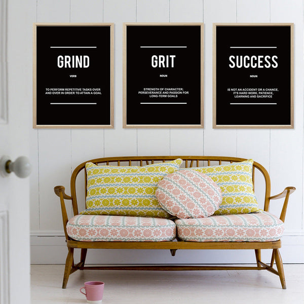 HKM-734355 Inspirational Quotes Canvas Wall Art for Motivational Office Decor