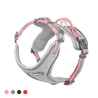 HKM-7344829 Comfortable Nylon Dog Chest Strap with Traction Rope - Adjustable S-XL Sizes