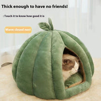 HKM-7345085 Cozy Leaf-Shaped Semi-Enclosed Removable Pet Bed for All Seasons