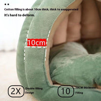 HKM-7345085 Cozy Leaf-Shaped Semi-Enclosed Removable Pet Bed for All Seasons