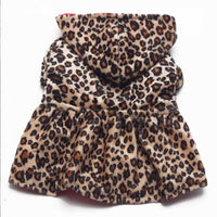 HKM-7345469 Leopard Print Double-Sided Dress for Pets - Warm Cotton Skirt in Various Sizes