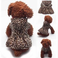 HKM-7345469 Leopard Print Double-Sided Dress for Pets - Warm Cotton Skirt in Various Sizes