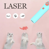 HKM-7345853 Interactive LED Laser Cat Toy with 3 Projection Patterns in Purple and Blue