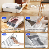 HKM-7346493 Self-Cleaning Automatic Cat Litter Box with Smart Features for Easy Waste Management