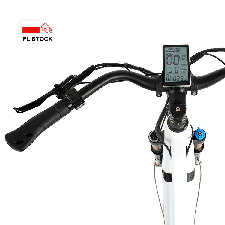 HKM-734675 Electric City Bike with 48V 19.2Ah Battery, 27.5 Inch Aluminum Alloy Frame, 9-Speed Gears, Hydraulic Disc Brakes