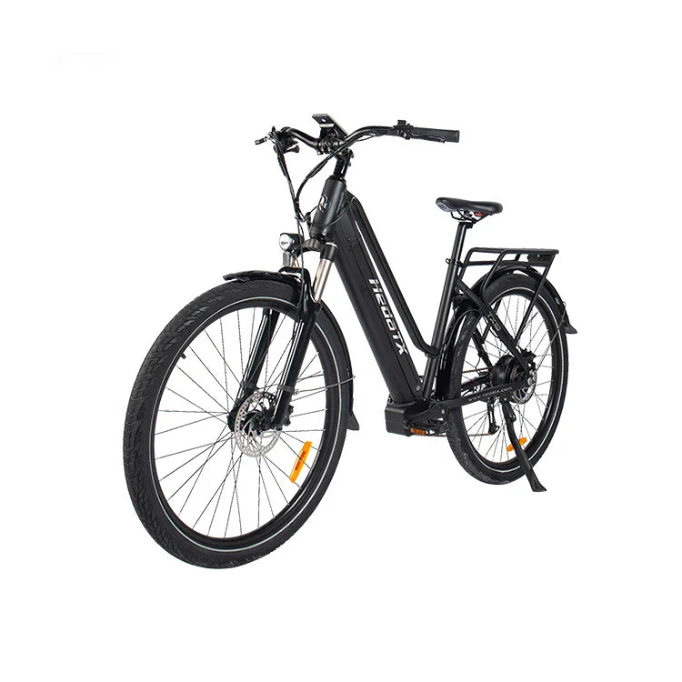 HKM-734675 Electric City Bike with 48V 19.2Ah Battery, 27.5 Inch Aluminum Alloy Frame, 9-Speed Gears, Hydraulic Disc Brakes