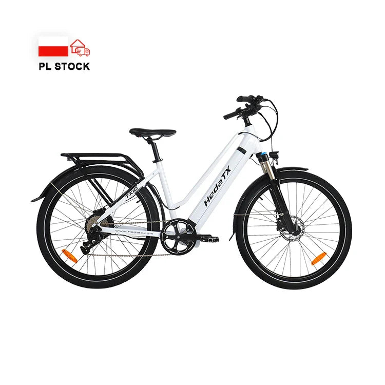 HKM-734675 Electric City Bike with 48V 19.2Ah Battery, 27.5 Inch Aluminum Alloy Frame, 9-Speed Gears, Hydraulic Disc Brakes