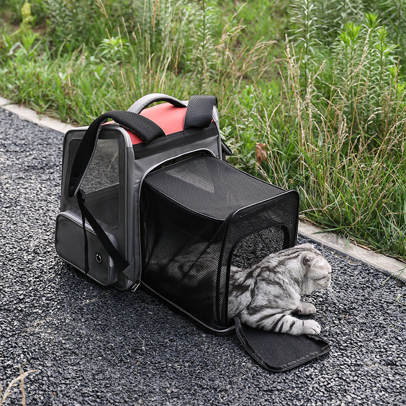 HKM-7347261 Expandable Portable Diaper Bag Pet Backpack with Large Capacity in Solid Colors