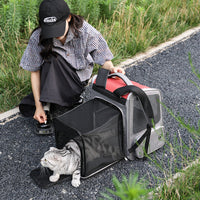 HKM-7347261 Expandable Portable Diaper Bag Pet Backpack with Large Capacity in Solid Colors