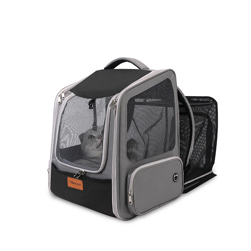 HKM-7347261 Expandable Portable Diaper Bag Pet Backpack with Large Capacity in Solid Colors