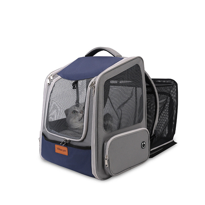 HKM-7347261 Expandable Portable Diaper Bag Pet Backpack with Large Capacity in Solid Colors