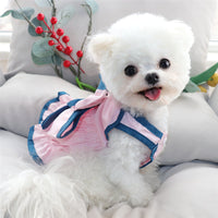 HKM-7347389 Charming Pet Skirts for Small Dogs ¨C Stylish Yellow & Pink Options in Multiple Sizes