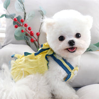 HKM-7347389 Charming Pet Skirts for Small Dogs ¨C Stylish Yellow & Pink Options in Multiple Sizes