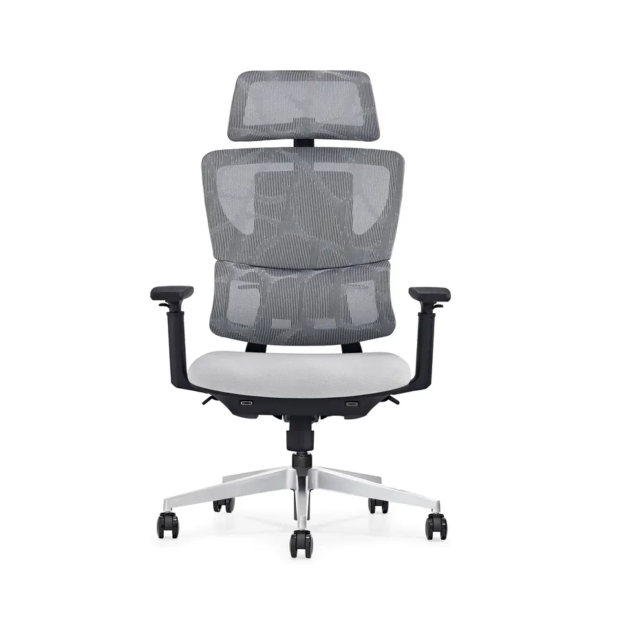 HKM-734803 Contemporary High-Back Ergonomic Office Chair with Adjustable Foam Support and Mesh Design