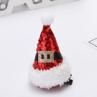 HKM-7349181 Halloween and Christmas Pet Hairpin Hats - Witch Hat and Santa Style Accessories