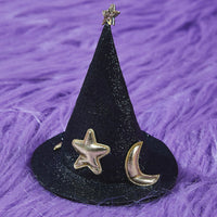 HKM-7349181 Halloween and Christmas Pet Hairpin Hats - Witch Hat and Santa Style Accessories