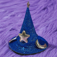 HKM-7349181 Halloween and Christmas Pet Hairpin Hats - Witch Hat and Santa Style Accessories