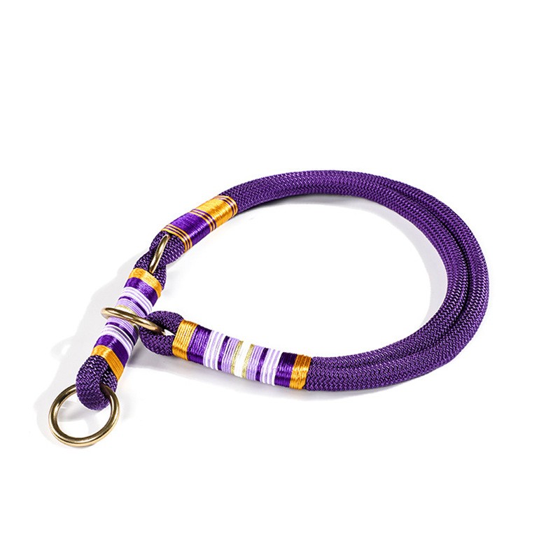 HKM-7350589 Durable Hand-Woven Dog Collar and Leash Set in Multiple Colors