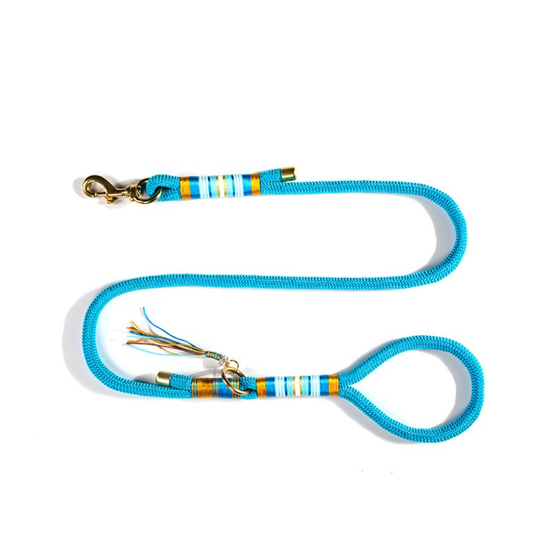 HKM-7350589 Durable Hand-Woven Dog Collar and Leash Set in Multiple Colors