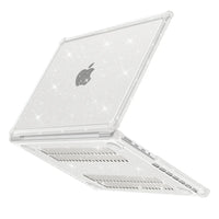 HKM-735059 Crystal TPU Anti-Slip Laptop Case with Louver Design for MacBook Air 13.3 Inches